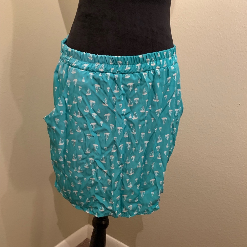 Boutique Teal sailboat skirt